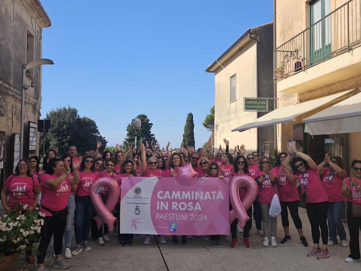 Raccolti e donati oltre 4mila euro con la "Camminata in Rosa" a favore  dell'AIRC organizzata dal Lions Club Capaccio Paestum Magna Graecia - Focus  Italia Web